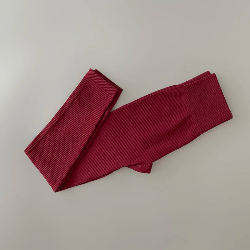 Legginsy prążkowane damskie