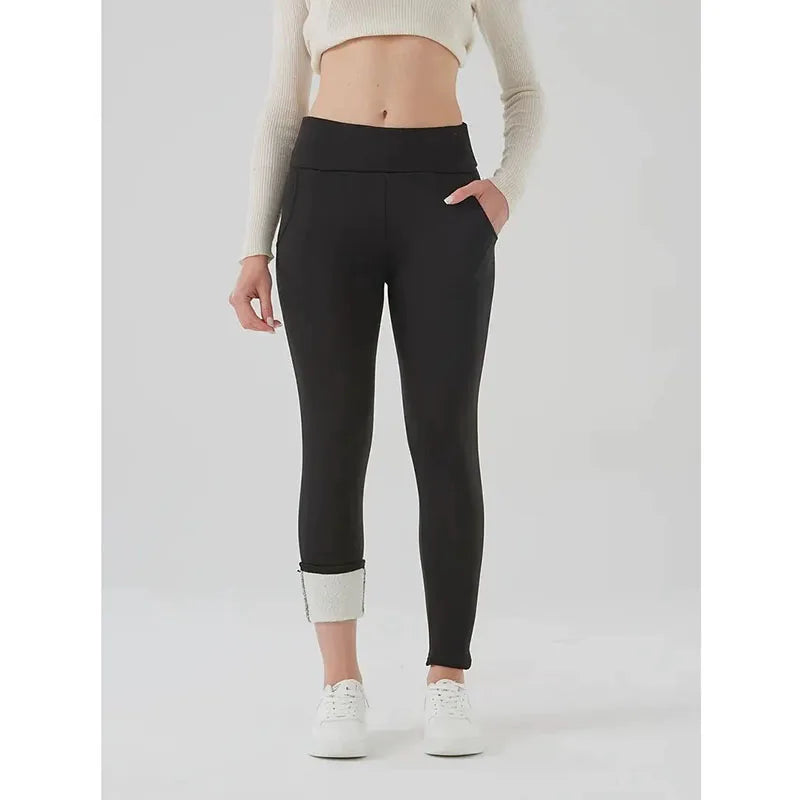 Legginsy ocieplane polarem damskie