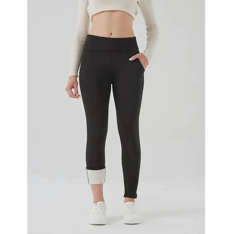 Legginsy ocieplane polarem damskie