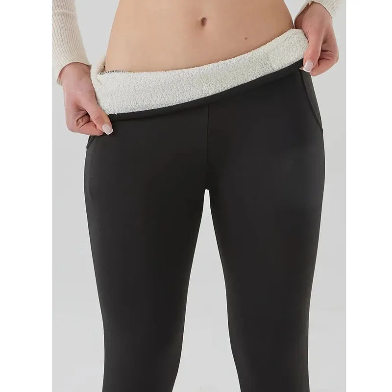 Legginsy ocieplane polarem damskie