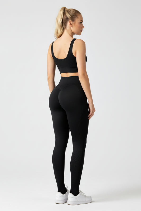 Czarne legginsy sportowe