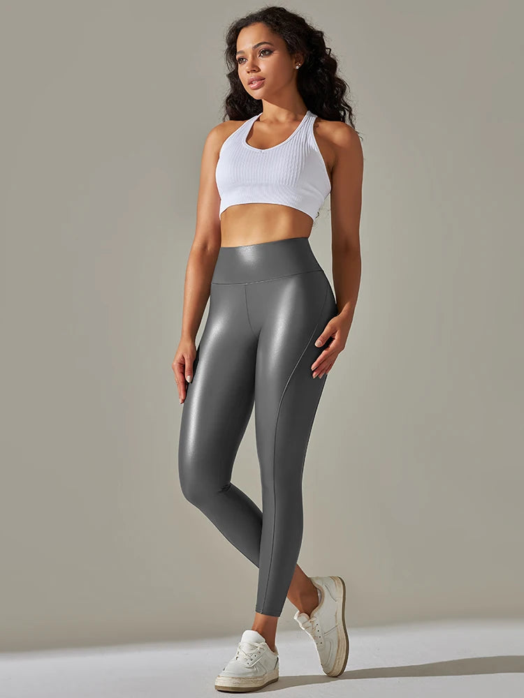 Legginsy imitacja skóry