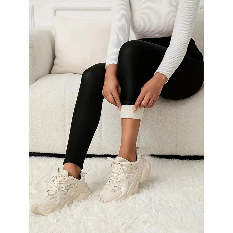 Legginsy ocieplane polarem damskie