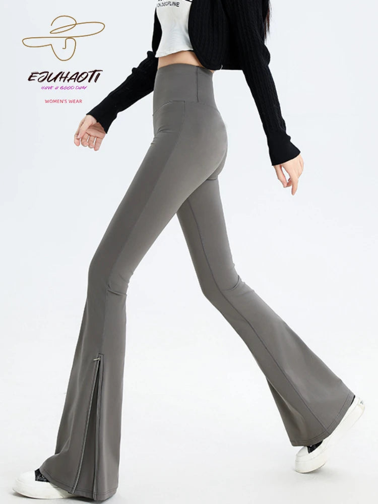 High -waisted bell leggings