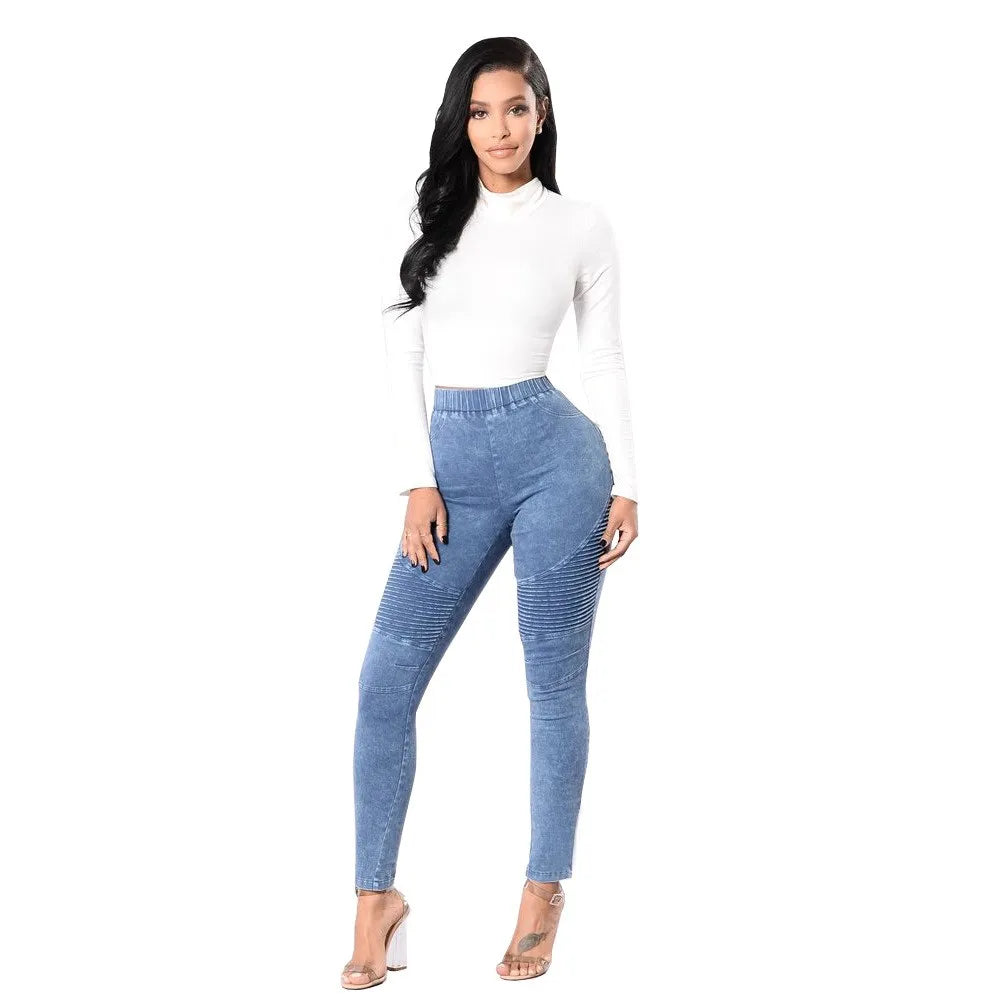 High -waisted women's Jeans Push up